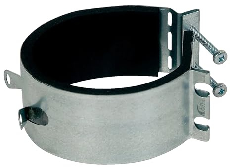 Easy Act Manchon de raccordement 125 mm avec joint EPDM, manchon de fixation anti-vibrations en acier galvanisé pour raccords de tuyaux ronds et de pièces moulées