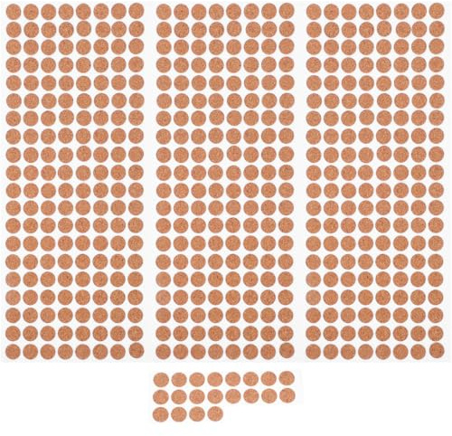 MAGICLULU Selbstklebende Korkpads 500 Stück Runde Korkaufkleber 10 mm Antirutsch-Möbelgleiter Für Schranktüren Schubladen Türpuffer Und Geräuschdämpfung