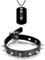 Aroncent Dog Tag Kette Kugel Hundemarke Army Herren Halskette, Leder Choker Punk Schwarz Halsband Tattoo Choker Nieten für Damen und Herren
