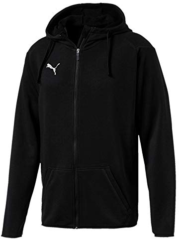 Puma Liga Casual Hoody Jacket, Giacca Uomo, Nero (Puma Black/Puma White), M