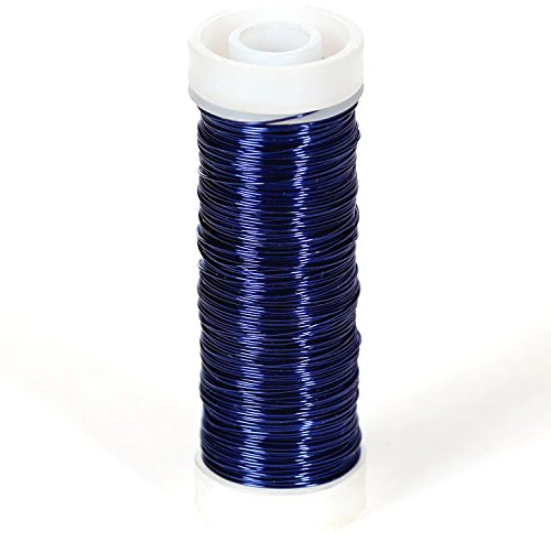 Bütic Draht - Bindedraht - Wickeldraht - Basteldraht 0,34mm Ø - 50m, Farbe:Blau
