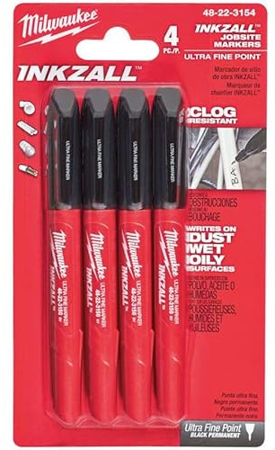 Milwaukee Inkzall marker set, 5 mm, Schwarz, 4 Stück
