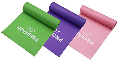 PROIRON Fitnessbänder, 1.5M fitnessband, Rutschhemmende Gymnastikband, Widerstandsbänder, Latexfrei Keine, Latexfrei Keine, sportbänder Für Yoga Pilates Krafttraining und Physiotherapie