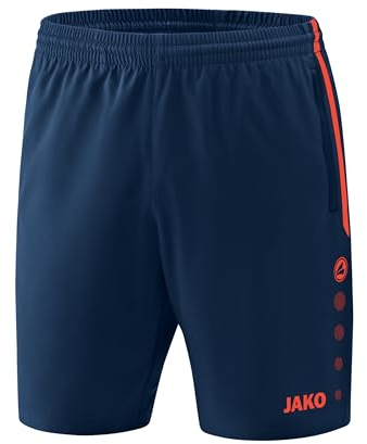 JAKO Damen Shorts Competition 2.0, Navy/Flame, 38-40