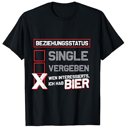 Beziehungsstatus Single vergeben T Shirt Party Scherzartikel T-Shirt