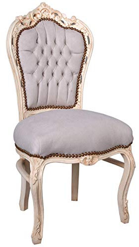 Esszimmer Stuhl Retro Polsterstuhl Antik Stuhl Küchenstuhl Holz Naturfaben gepolstert Polsterstuhl Vintage cat530d18 Palazzo Exklusiv