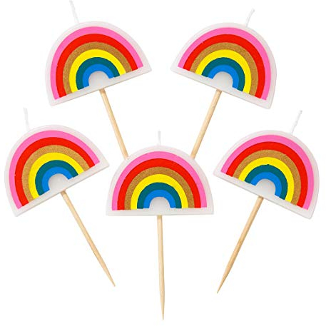 Talking Tables Arcobaleno a forma di torta di compleanno candele divertenti Cupcake Toppers, RBSCANDLES