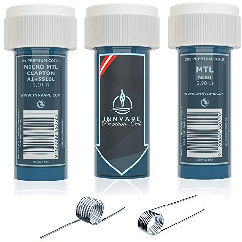 26x INNVAPE Premium Coils für Selbstwickelverdampfer RDTA RTA RDA - 12 Varianten verfügbar (2er Set MTL)