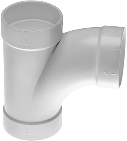 vhbw T-Stück Abzweiger kompatibel mit Zentral-Staubsaugeranlage, innen/innen/innen, 50.8mm Durchmesser / 2 Rundrohrsystem