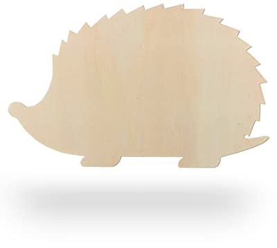 Kleenes Traumhandel Holztiere - Tiere aus Holz - Wanddeko Tiere - Tierscheiben - Tierform aus Holz für Kinderzimmer, Wohnzimmer, Geburtstag (Igel, Breite 21 cm)