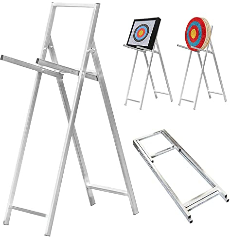 aleawol Archery Target Stand Foldable Stainless Steel Archery Target Shelf Sports Gear Professional Accessories Practice Stand for Outdoor and Indoor
