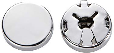 XUNXI Manschettenknopf, 1 Paar Messing runde Manschettenknopfabdeckung Manschettenknöpfe für Herren Hochzeit Formal Shirt Silber