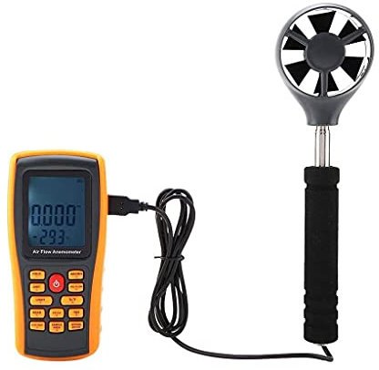 SMSOM Anémomètre numérique Handheld Window Speed Speed Compteur Volume Volume Mesure de la Vitesse de rétroéclairage pour CVC, Drone Flying, Surf, Pêche