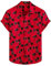 VATPAVE Mens 100% Cotton Hawaiian Flower Shirts Button Down Short Sleeve Beach Shirts Summer Casual Aloha Shirts X-Large Red Coconut Button up