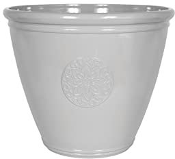 Plant Avenue Plastic Plant Pot, Grey, 40cm