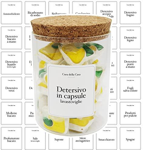 Febio Selbstklebende Etiketten für Haushaltspflege, 36 Stück, Wasserfest, Temperaturbeständig, Langlebig, Waschbar, Ölbeständig, Rostfrei, Edelstahl, Polypropylen, Elegant, Organisiert, Praktisch