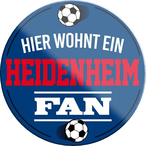 schilderkreis24 – Fußball Magnet “Heidenheim Fan“ Deko Kühlschrankmagnet Artikel Sport Verein Geschenkidee Club Weihnachten Fußball Fan Liebhaber Begeisterte 8x8 cm