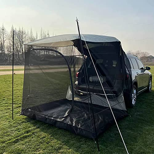 Vilemoon Car Awning Sun Shelter, Portable Waterproof SUV Tent, Camping Car Canopy With Mosquito Net