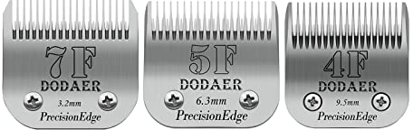 7F/5F/4F Keramikklingen für Hundehaarschneider,kompatibel mit Moser 45-50/Heiniger/Andis/Oster A5/Wahl KM10 Series,3 Stück