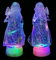 Schneekugel mit bunter Regenbogen LED Beleuchtung & Glitzerantrieb 12,5 * 9,5 * 26,5 cm als Weihnachtsdeko (Weihnachtsmann)