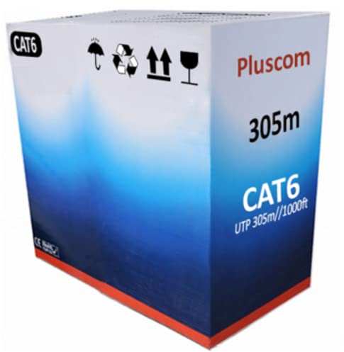 NTEK 305M Cat5e Network Ethernet Cable FTP | RJ45 CCA Network Cable | LAN Ethernet Network Cable Reel Cat 5e Reel AWG24 Ethernet LAN FTP Roll Bulk CCA Cable / 1000ft Networking