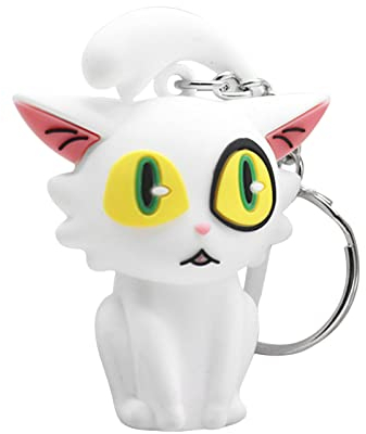 Suzume No Tojimari Katze Schlüsselanhänger - Niedlicher Katze Cosplay Anhänger Schlüsselanhänger - Suzume No Tojimari Merch Anime Film Katze Figur Spielzeug für Fans Sammlung, Geschenk