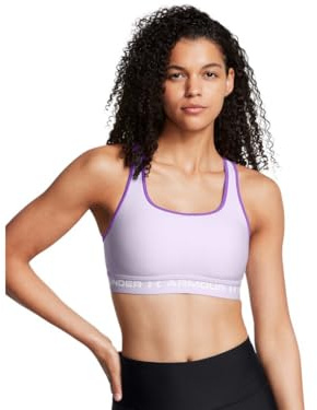 Under Armour Damen Crossback Mid Impact Sport-BH, (535) Salt Purple/White, X-Large