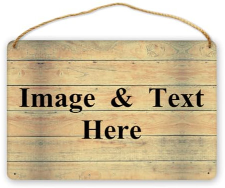 NLWQEKV Panneau en bois personnalisé, plaque de porte personnalisée, plaque en bois personnalisée pour la maison, le jardin, l'extérieur de la ferme, panneau en bois à suspendre avec nom personnalisé