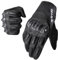 WTACTFUL Motorrad Handschuhe Herr, Leder motorradhandschuhe Sommer Herren mit Protektoren und Touchscreen Atmungsaktive für Motorrad, Moped, Motorcycle, Mountainbike Schwarz L YM-03