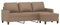 vidaXL Sofa 3 Sitzer, Couch mit Fußhocker, Liegesofa für Wohnzimmer, Polstersofa Sessel Relaxsofa Loungesofa Relaxcouch TV Sofa, Cappuccino Braun Kunstleder