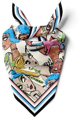dscarf Damen-Halstuch 55cm x 55cm Square Unisex Stirnband Schal Bandana Hals Kopftuch Atmungsaktiv (Menschliches Design 1)