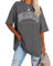 Ebifin Oversize T Shirt Damen Vintage Kurzärmeliges Rundhals Los Angeles Oberteile Tops Casual Lockere Basic Sommer Tee Shirts Bluse.Dunkelgrau.XL
