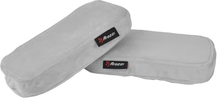 Armrest Pads (Grey) | Verstellbares Band, Armpolster für Heimbürostuhl, ergonomischer Memory-Schaum