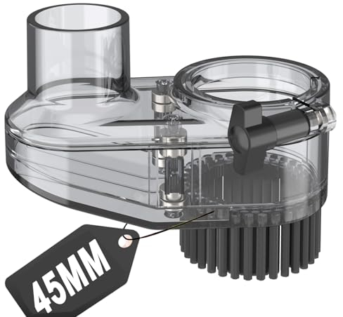 Yofuly 45mm CNC-Spindel-Staubschuh, 45mm Bürstenstaubsauger-Abdeckung für CNC-Fräsmaschine, Staubsammler mit 45mm Durchmesser, transparent für 3018 CNC-Maschine 300W Spindelmotor