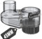 Yofuly 45mm CNC-Spindel-Staubschuh, 45mm Bürstenstaubsauger-Abdeckung für CNC-Fräsmaschine, Staubsammler mit 45mm Durchmesser, transparent für 3018 CNC-Maschine 300W Spindelmotor