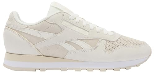 Reebok Unisex Classic Leather Trainers, Chalk Sand White, 10.5 UK