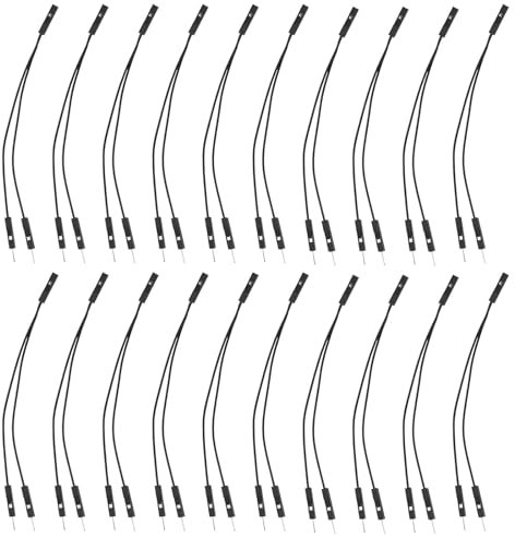 ECSiNG 20Pcs Du-pont Wire 2.54mm Pitch Ribbon Cable Single Female to Dual Male Jumper for PC Motherboard Power Light-Emitting Diode Computer Case Switch Power Reset Buttons