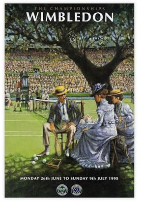 doegka Wimbledon Leinwand-Poster, Wandkunst, Dekordruck, Bild Gemälde für Wohnzimmer, Schlafzimmer, Dekoration, 50 x 75 cm