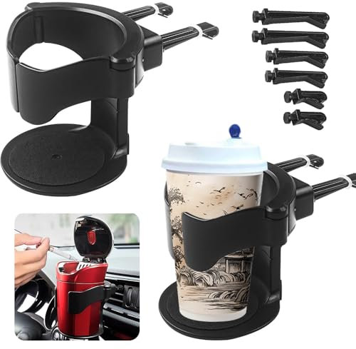 Auto Getränkehalter, 2 Stück Getränkehalter Auto Lüftung, Becherhalter Auto, universeller Dosenhalter, Getränkehalter Auto Lüftung für Auto Aschenbecher Kaffeebecher und Getränkedose