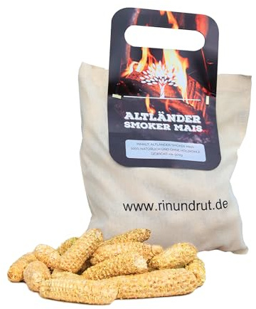 Rin & Rut Smoker Mais 500 g – natürlicher Bio Grillmais | Bio Grillanzünder, Räucherchips & Räuchermehl für Smoker & Holzkohlegrill