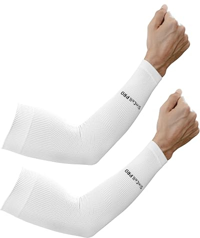 SLIMCELL Gambetti Manicotti Braccia Anti UV UPF 50+ - Manicotti Pallavolo Sportivi, Fascia Braccio Padel a Compressione, Running, Tennis, Arm Sleeve Gaming, Ciclismo, Volley, Golf - Made in Italy
