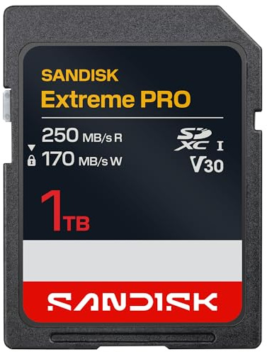 SANDISK Extreme PRO SD UHS-I-Karte 1 TB (bis zu 250 MB/s Lesegeschwindigkeit und 170 MB/s Schreibgeschwindigkeit, 4K UHD-Video, U3, V30) App