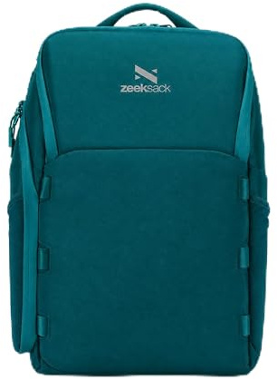 Zeeksack The Underseat 15L, Petrol - Handgepäck-Rucksack fürs Flugzeug | Laptop bis 16 Zoll, 2 Verstellbare Trenner, Sicherheitsfach Hinten, Elastisches Innenfach, Flaschenfächer, Trolleyband