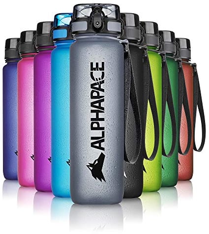 ALPHAPACE Trinkflasche Sportflasche Fitness Auslaufsicher Sport Plastik Bpa Frei 650ml Wasserflasche Auslaufsichere 650 Ml Trinkflaschen Sportflaschen Kinder Leicht Flaschen Kind Drinkflaschen 100%