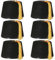 Fez-Mütze, schwarz, Kostüm-Accessoire, Kappe mit goldfarbenen Quasten, Unisex, Filz, für Herren und Damen, 6 Stück