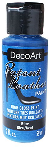 DecoArt Americana Patent Leather Jar of Paint, Acrylic, Blue, 3.5 x 3.5 x 10 cm