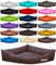 Hundebett Dogs Corner aus Kunstleder L 100 x 100cm braun Hundekissen Hundesofa Hundebetten