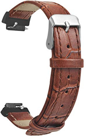 Kompatibel für Inspire & Inspire HR Uhrenarmband - Uhrenarmband Leder Fitness Tracker Ersatzzubehör Armband Armband