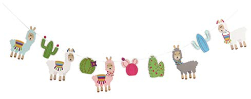 Party-Banner, Kaktus, Alpaka, hängende Wimpelkette, mexikanische Fiesta, Babyparty, Hängedekoration, Geburtstag, tropische Strandparty-Dekorationen