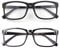CGID CN12 Brille Extra Schmaler Rahmen! Slim Rechteck Nerd Clear Brille